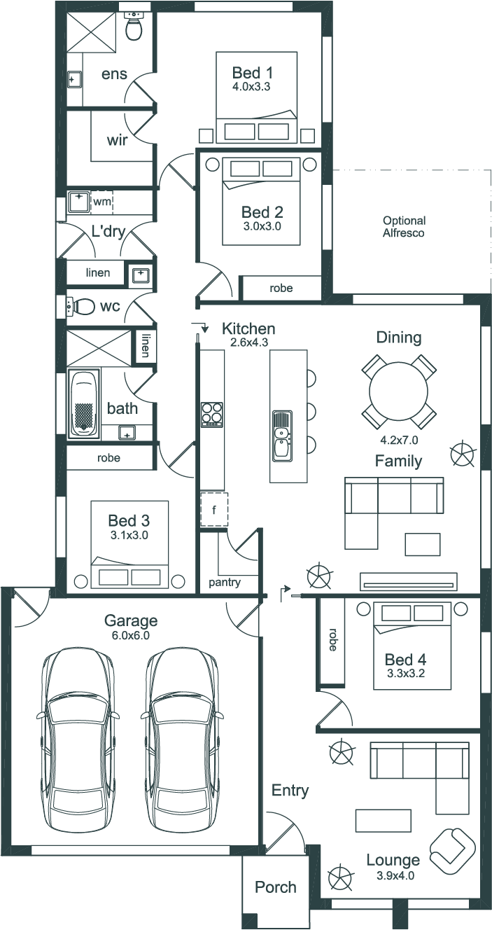 The Furman floor plan image