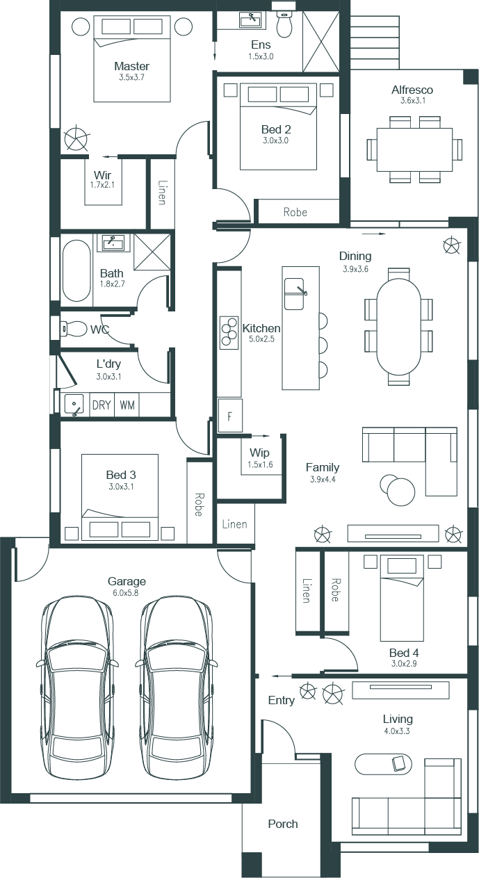 The Winchester floor plan image